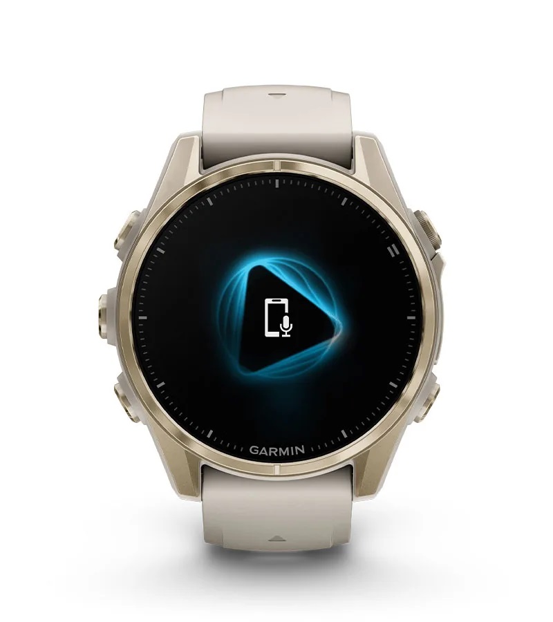 Умные часы Garmin Fenix 8, 43 мм, AMOLED, Sapphire Carbon Gray DLC Titanium with black/pebble gray silicone band