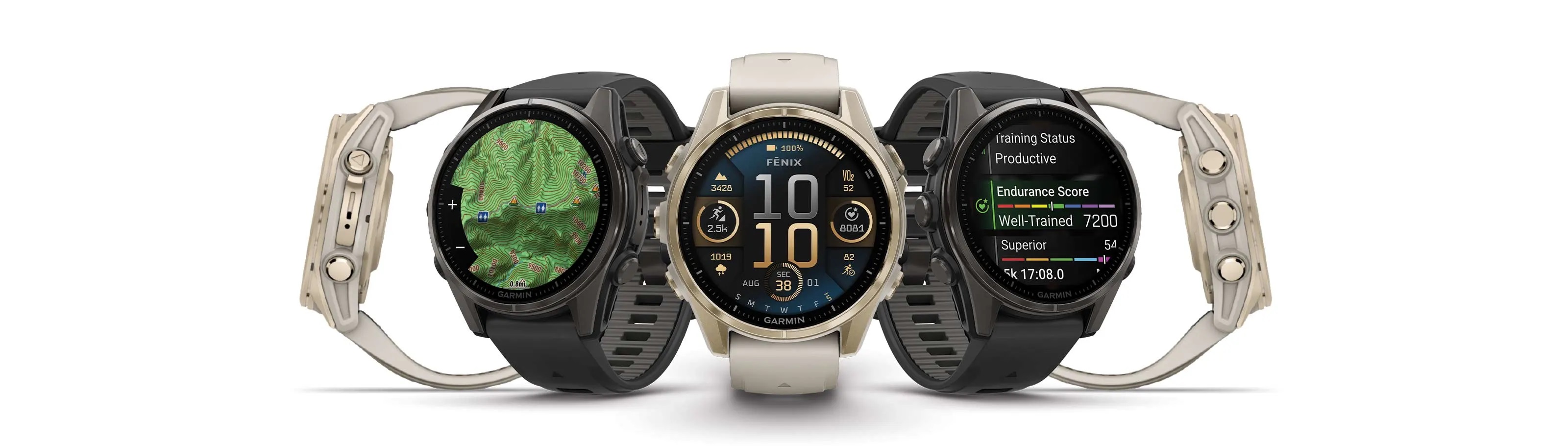Умные часы Garmin Fenix 8, 43 мм, AMOLED, Sapphire Carbon Gray DLC Titanium with black/pebble gray silicone band